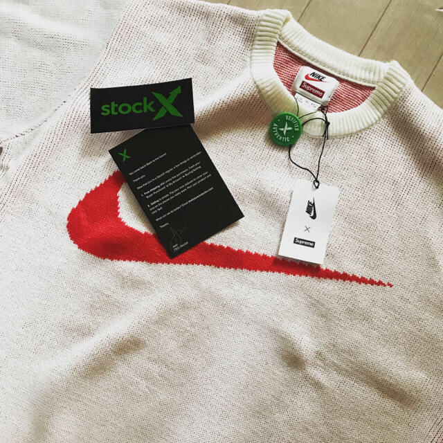 Supreme(シュプリーム)の supreme×nike swooshsweater XL メンズのトップス(ニット/セーター)の商品写真