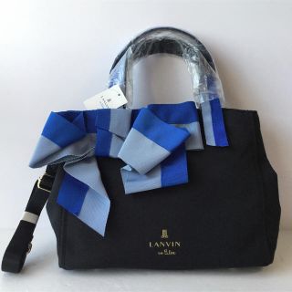 ランバンオンブルー(LANVIN en Bleu)の新品★ランバンオンブルー★マリアンヌ2wayトートバッグ ショルダーバッグ★M黒(ショルダーバッグ)