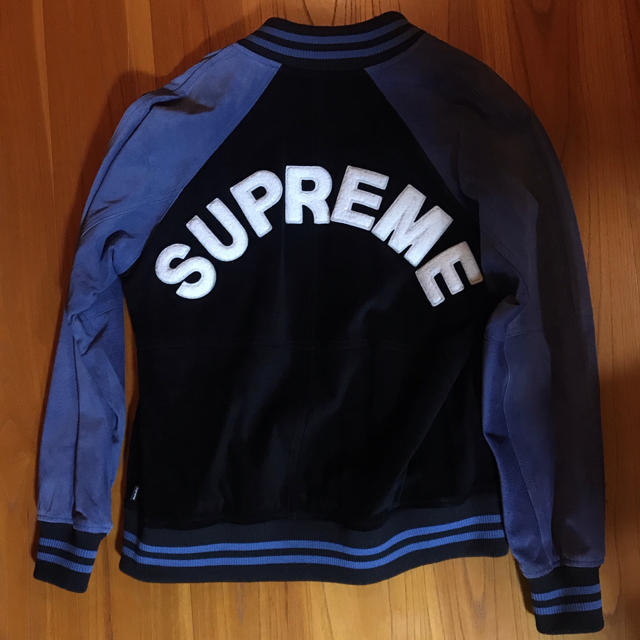 【s】キムタク着 supreme suede varsity jacket