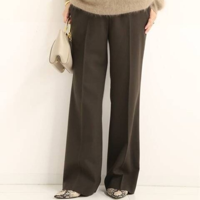 Deuxieme Classe スリムフレアパンツ(BROWN) www.krzysztofbialy.com