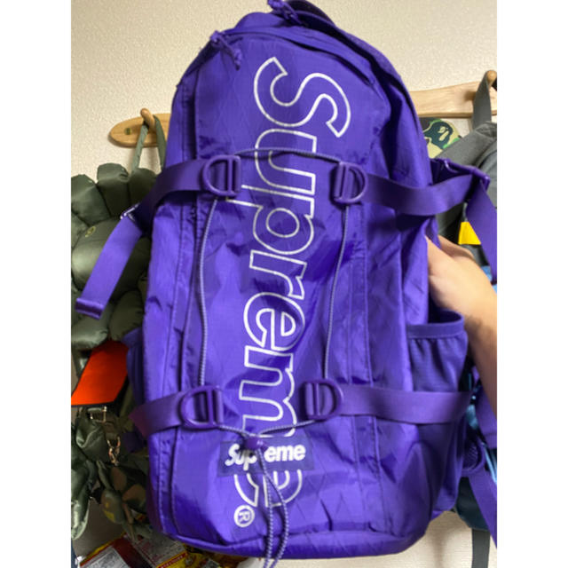 Supreme 18AW Back pack purpleバッグ