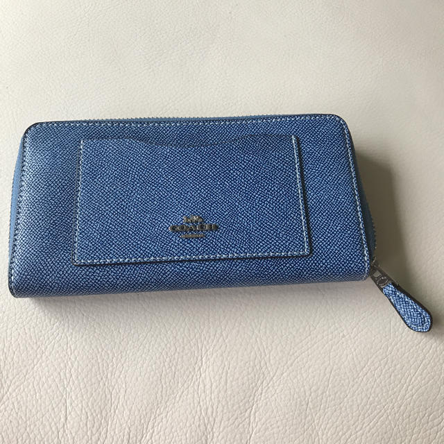 coach 《新品》コーチクロスグレインレザー アコーディオンジップ長財布☆