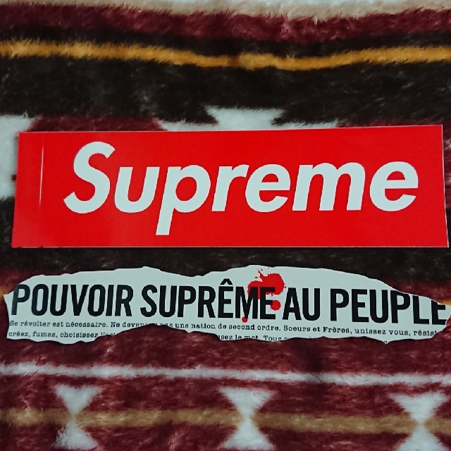 Supreme(シュプリーム)のSupremeノベルティーステッカー2枚セット オンラインオマケ 自動車/バイクのバイク(ステッカー)の商品写真