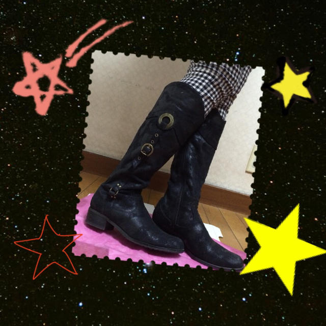 黒ブーツ レディースの靴/シューズ(ブーツ)の商品写真