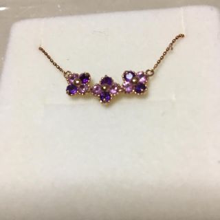 ジュエリーツツミ(JEWELRY TSUTSUMI)のK10 アメジスト&ピンクトルマリン　ネックレス(ネックレス)