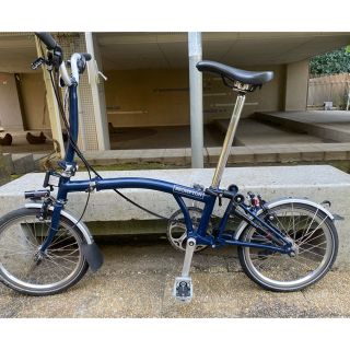 ブロンプトン(BROMPTON)の2019ブロンプトンM6L最新最上位モデルテンべストブルー前後キャットライト付属(自転車本体)