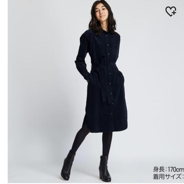 UNIQLO(ユニクロ)のユニクロ コーデュロイシャツワンピース レディースのワンピース(ロングワンピース/マキシワンピース)の商品写真