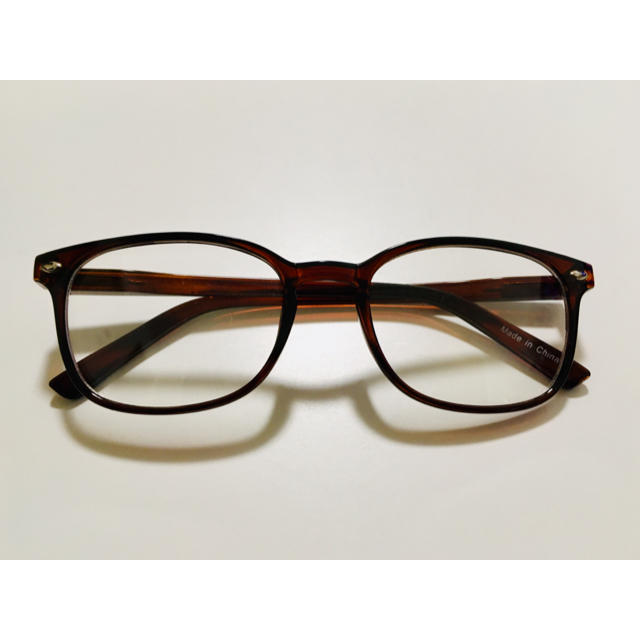 おしゃれメガネ 度なしレンズ UVカット レディースのファッション小物(サングラス/メガネ)の商品写真