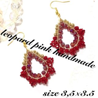 再出品!!秋冬新作♡レッド×レッドクリスタルピアス(ピアス)