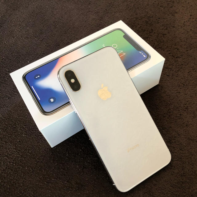 『美品』iPhoneＸ256G シルバーSIMロック解除済み‼️付属品未使用‼️