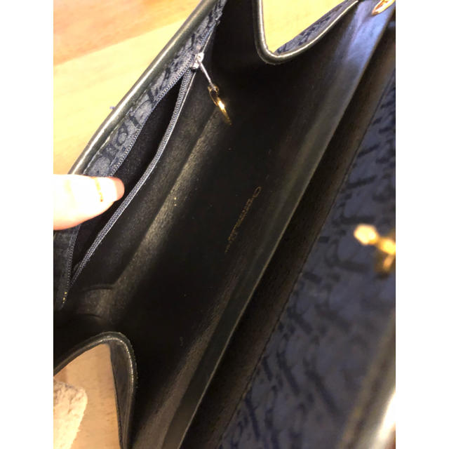 Christian Dior(クリスチャンディオール)の専用　クリスチャンディオール　ビンテージ　クラッチバッグ　チェーン　黒　ネイビー レディースのバッグ(クラッチバッグ)の商品写真