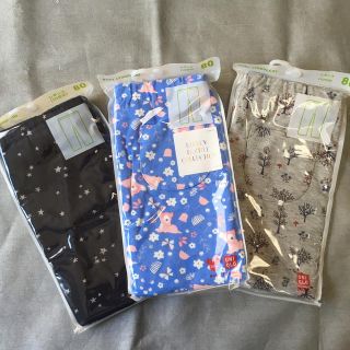 ユニクロ(UNIQLO)のユニクロ　レギンス 80 未開封新品　3本セット(パンツ)