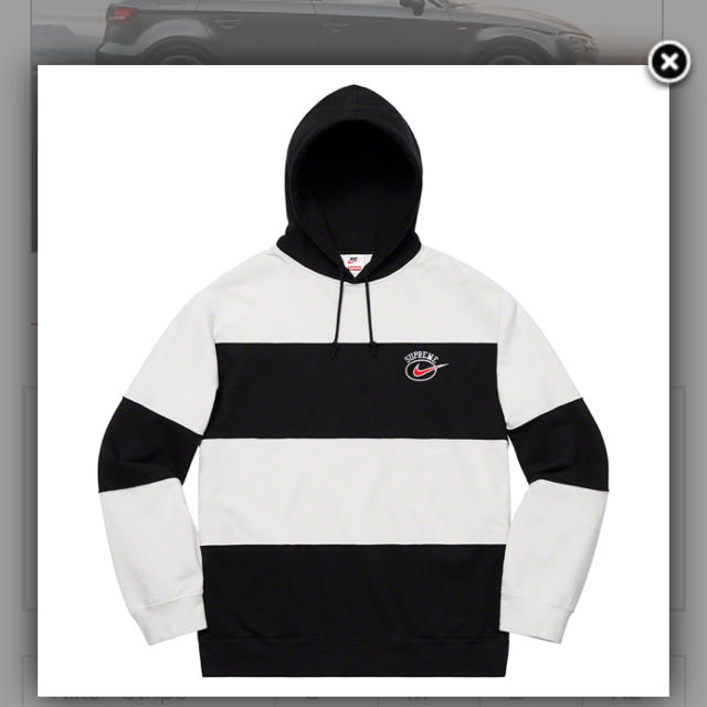 Supreme®/Nike® Stripe Hooded Sweatshirt黒