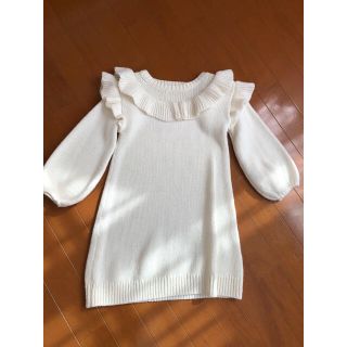 ザラキッズ(ZARA KIDS)のニットワンピ☆white110(ワンピース)