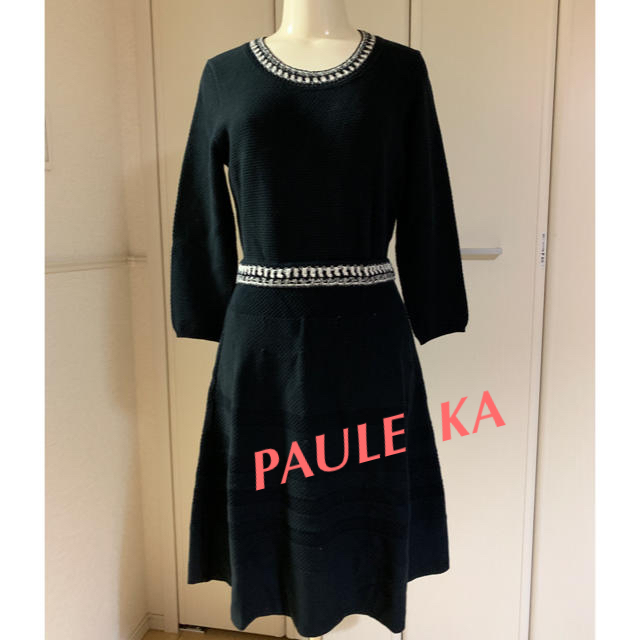 PAULE KA(ポールカ)の週末限定お値下げ！PAULE  KA   ニットワンピース レディースのワンピース(ひざ丈ワンピース)の商品写真