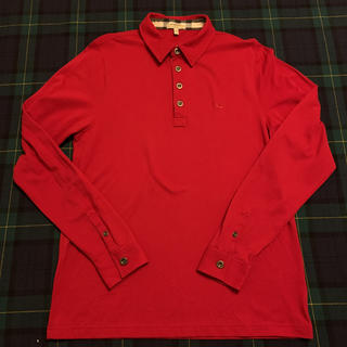 バーバリー(BURBERRY)のバーバリーロンドン　長袖　ポロシャツ　Lサイズ　超美品(ポロシャツ)