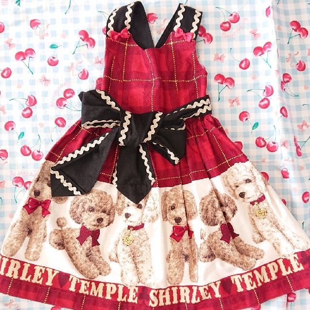 Shirley Temple(シャーリーテンプル)のシャーリーテンプル 阪急限定プードルジャンパースカート キッズ/ベビー/マタニティのキッズ服女の子用(90cm~)(ワンピース)の商品写真