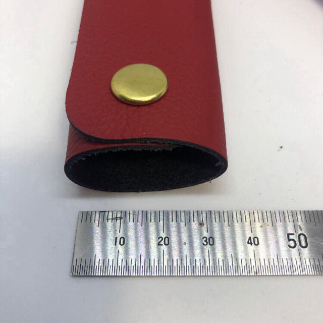 L.L.Bean(エルエルビーン)の本革 レザー 持ち手 ハンドル カバー レッド 赤2個セット 送料込 ゴールド レディースのバッグ(トートバッグ)の商品写真