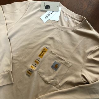 カーハート(carhartt)のcarhartt カーハート ロングtシャツ ベージュ Mサイズ　新品未使用(Tシャツ/カットソー(七分/長袖))