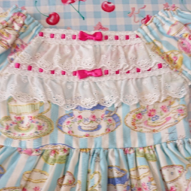 Shirley Temple(シャーリーテンプル)のハンドメイド ワンピース 100 キッズ/ベビー/マタニティのキッズ服女の子用(90cm~)(ワンピース)の商品写真