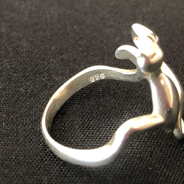 silver925  ねこのリング 10号 レディースのアクセサリー(リング(指輪))の商品写真