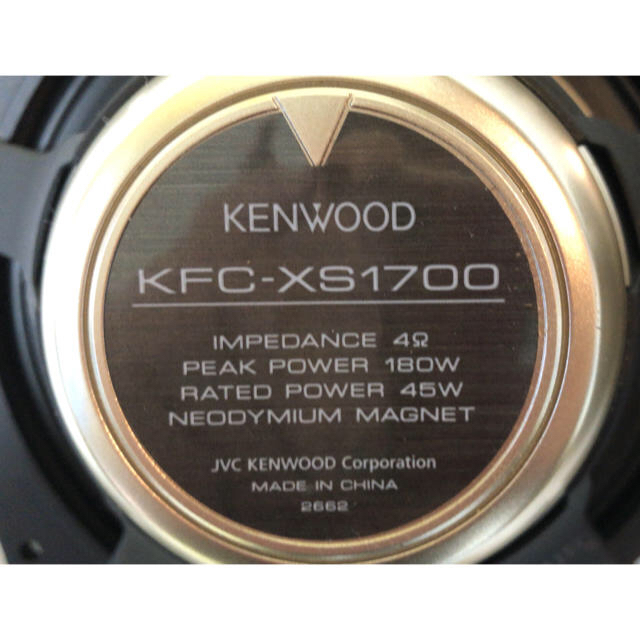 KENWOOD(ケンウッド)のKFC-XS1700 ① 自動車/バイクの自動車(カーオーディオ)の商品写真