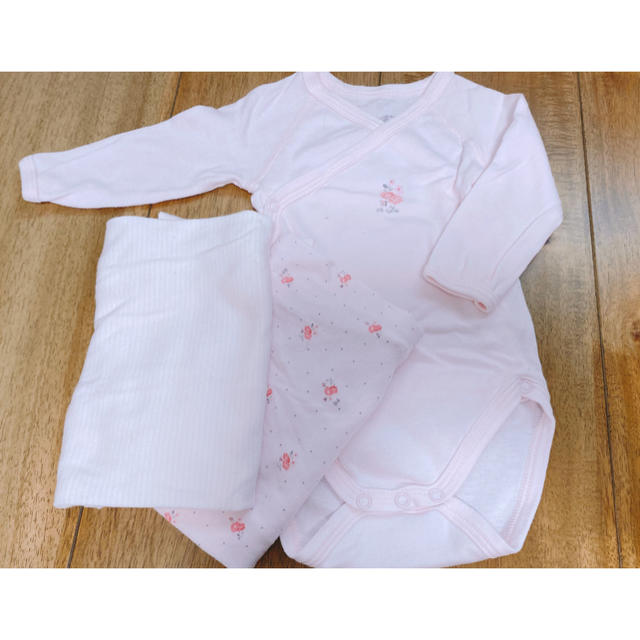 PETIT BATEAU(プチバトー)のロンパース&肌着セット キッズ/ベビー/マタニティのベビー服(~85cm)(ロンパース)の商品写真