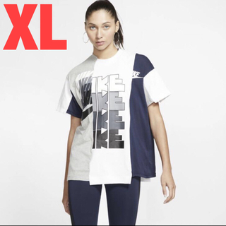サカイ(sacai)の【 MA5購入】NIKE×sacai Tシャツ XL L/GRAY×WHITE(Tシャツ/カットソー(半袖/袖なし))
