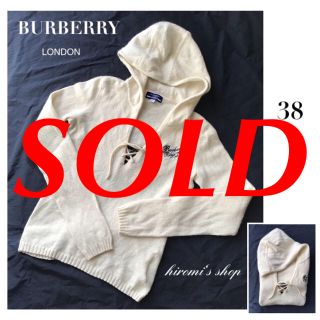 バーバリーブルーレーベル(BURBERRY BLUE LABEL)のバーバリーブルーレーベル フード付き カシミヤニット M パーカー セーター(ニット/セーター)