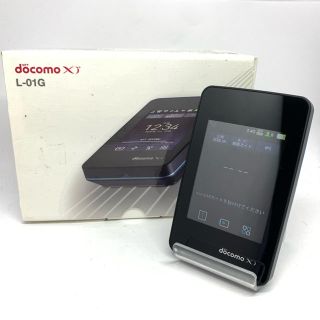 エヌティティドコモ(NTTdocomo)のdocomo wi-fi STATION L-01G ブラック(PC周辺機器)