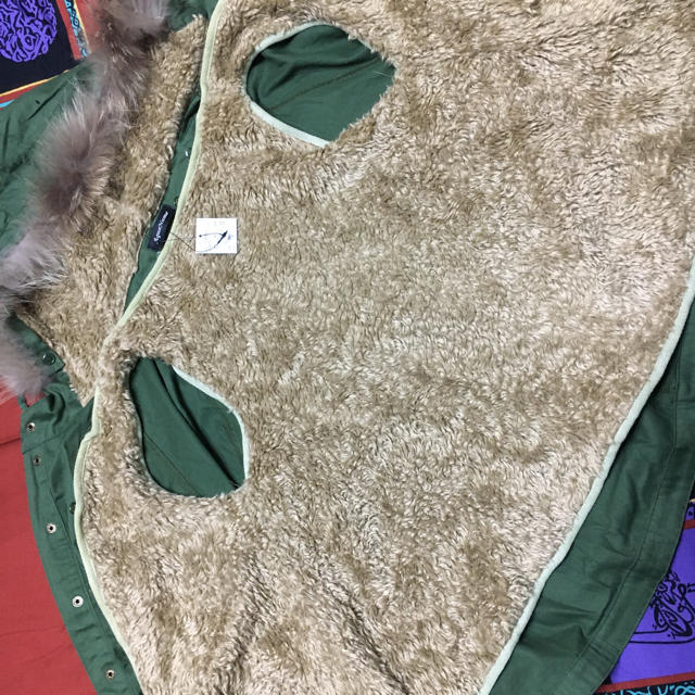 ファー付カーキジャンバーコート　内側ボア付 レディースのジャケット/アウター(ブルゾン)の商品写真