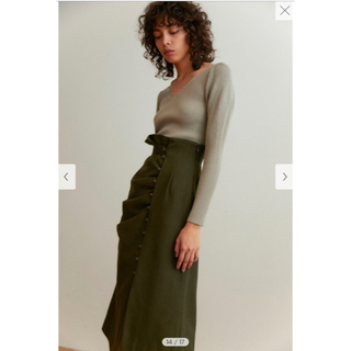 スナイデル(SNIDEL)のSNIDEL ドレープデザインタイトスカート　2019A/W(ひざ丈スカート)