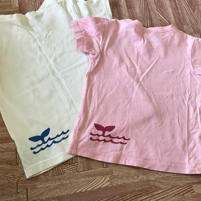 ふるさと納税 くじら クジラ Tシャツ シャツ 親子 キッズ   くじらのTシャツ親子2枚セット（大人XLサイズ サンドカーキ×子供120サイズ サ.. 和歌山県太地町 - 4