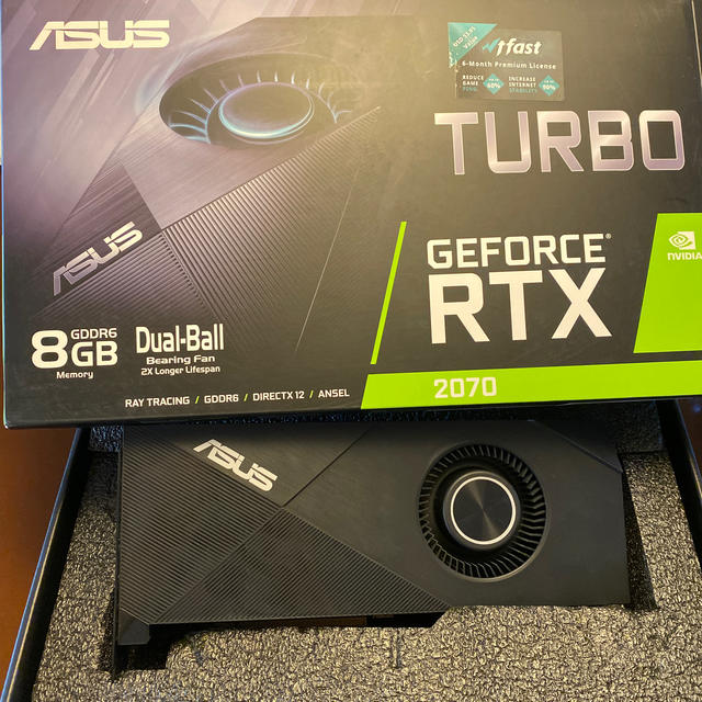 ASUS TURBO GEFOCE RTX 2070 Dual-BallPC/タブレット