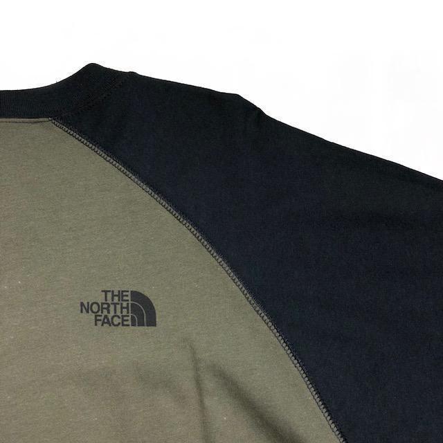 THE NORTH FACE(ザノースフェイス)のノースフェイス ラグラン コットンTシャツ(XXL)カーキ 180902 メンズのトップス(Tシャツ/カットソー(七分/長袖))の商品写真