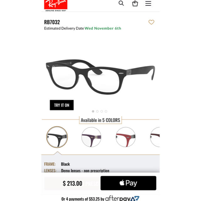 Ray-Ban(レイバン)のRay-Ban  レイヴァン　黒縁メガネ メンズのファッション小物(サングラス/メガネ)の商品写真