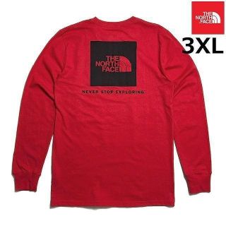 ザノースフェイス(THE NORTH FACE)の売切!ノースフェイス ボックスロゴ 長袖Tシャツ(3XL)赤 180902(Tシャツ/カットソー(七分/長袖))