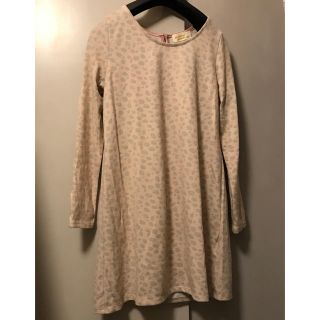 ダブルクローゼット(w closet)の起毛 くすみピンク ドット ワンピース(ミニワンピース)