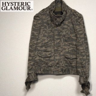 ヒステリックグラマー(HYSTERIC GLAMOUR)のヒステリックグラマー スカル カモフラ ジップアップ  ミリタリージャケット(ミリタリージャケット)