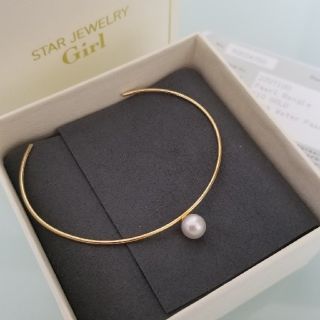 スタージュエリー(STAR JEWELRY)のスタージュエリー　ガール　ハングル　ブレスレット　パール　K10　ゴールド　(ブレスレット/バングル)