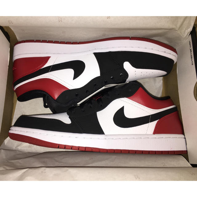 NIKE AIR JORDAN 1 LOW BLACK TOE つま黒 27.5