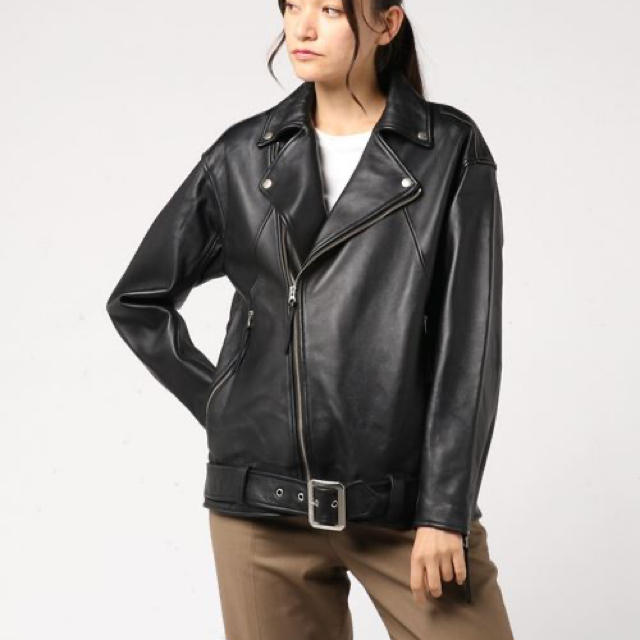 MOUSSY OVERSIZED LEATHER JACKET - ライダースジャケット