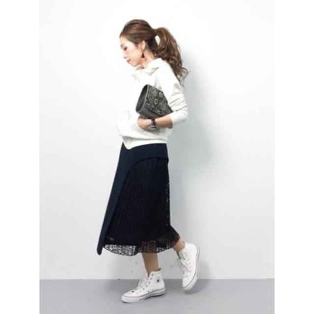 STUDIOUS(ステュディオス)の専用　新品未使用　UNITED TOKYO プリーツレーススカート レディースのスカート(ひざ丈スカート)の商品写真