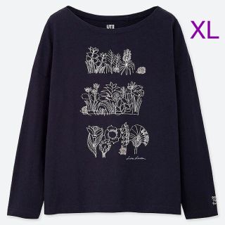 ユニクロ(UNIQLO)のユニクロ リサ・ラーソン グラフィック Tシャツ XLサイズ／ネイビー 新品！(Tシャツ(長袖/七分))