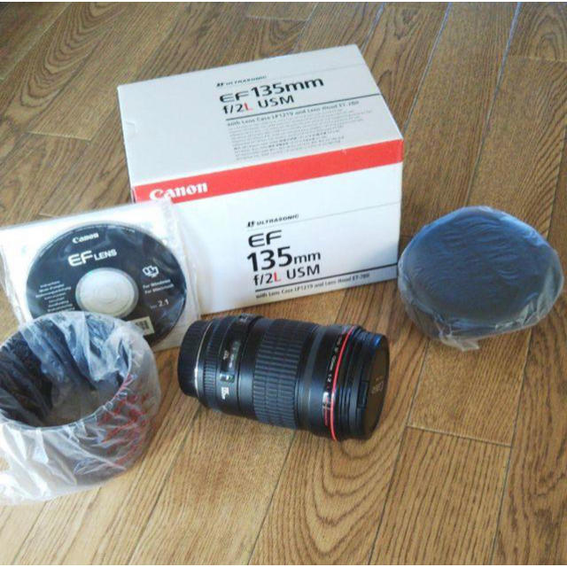 CANON EF135mm F2L USM ケンコー保護フィルター付き