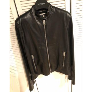 サンローラン(Saint Laurent)のParis様専用！サンローラン　シングルレザーライダース　キースレザー　新品！(ライダースジャケット)