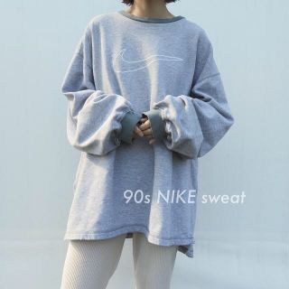 ナイキ(NIKE)の90s ナイキ NIKE 刺繍ビッグロゴ スウェット トレーナー 古着 (トレーナー/スウェット)