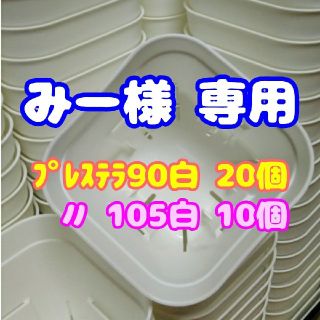 【みー様 専用】【スリット鉢】プレステラ90白20個+105白10個(プランター)