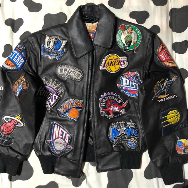 JH design NBA ワッペン 革ジャン - ライダースジャケット