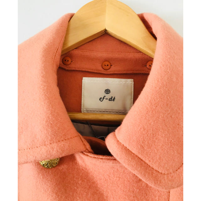 ef-de(エフデ)の美品 ef-de オレンジ 2way ロングコート レディースのジャケット/アウター(ロングコート)の商品写真